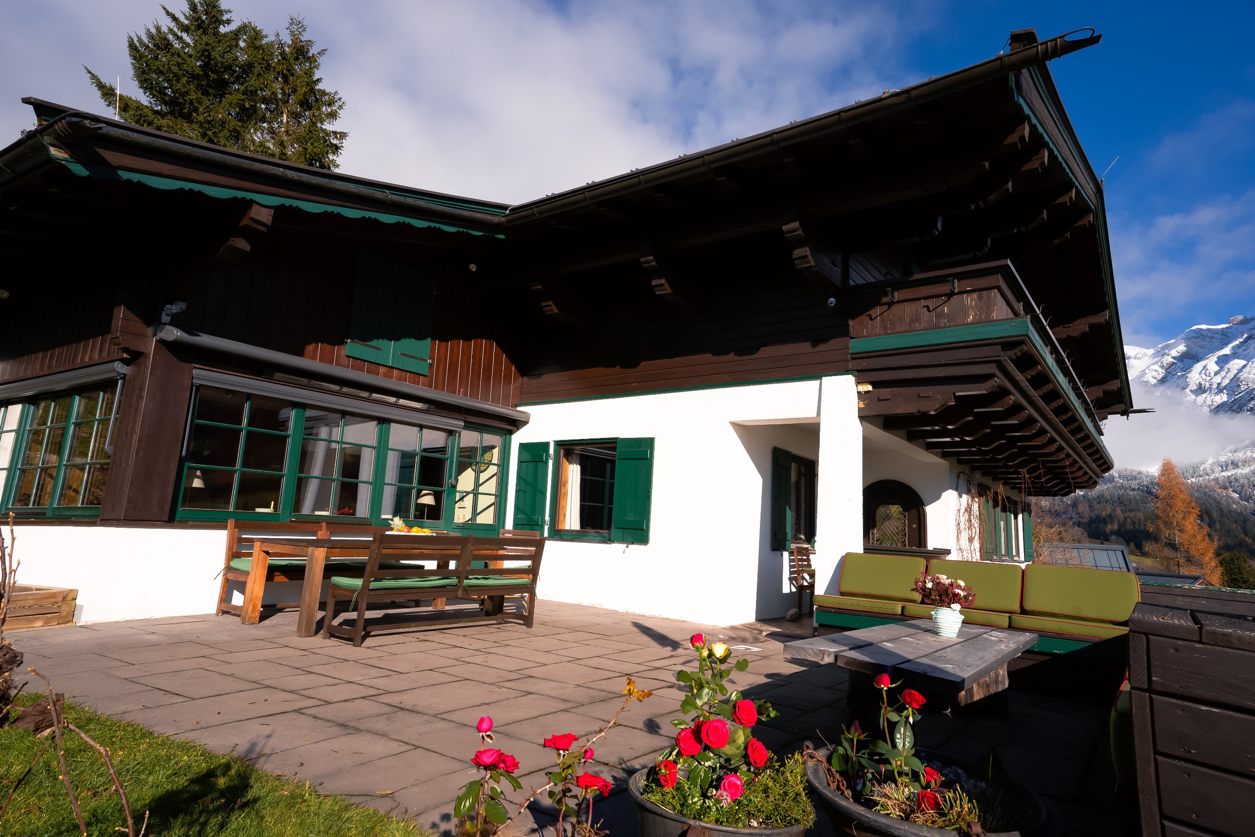 terrasse ansic ht haus und gartenmoebel ferienhaus ochalet hinterthal